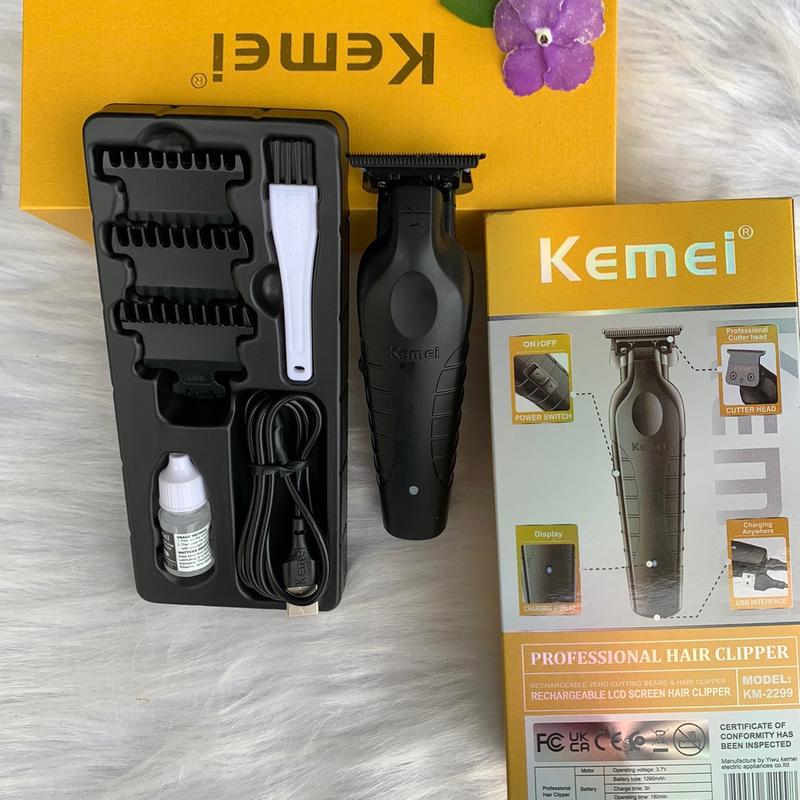 Tông đơ chấn viền Kemei KM-2299 Pin 1200mah Barber cực nét Cạo Râu