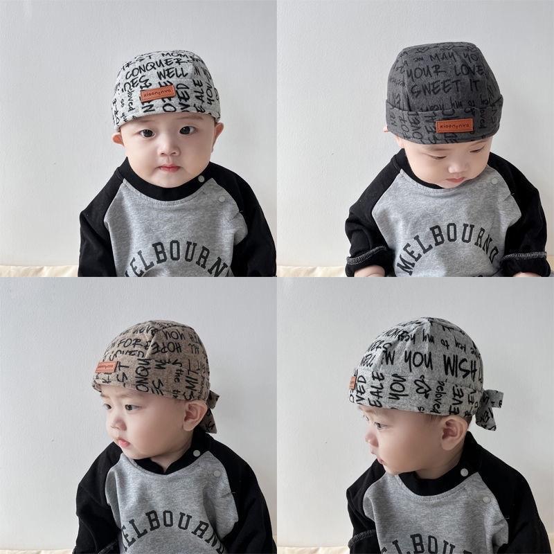  Mũ beanie cotton vải mềm cho bé mũ hoạt hình cướp biển cho bé 2-12 tháng 