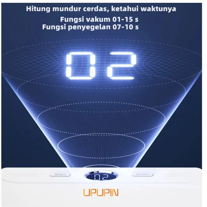 (BISA COD) UPUPIN Vacum sealer fresh cerdas makanan food packing machine mesin vacuum sealer makanan Plastic Listrik Vakum Putih 5