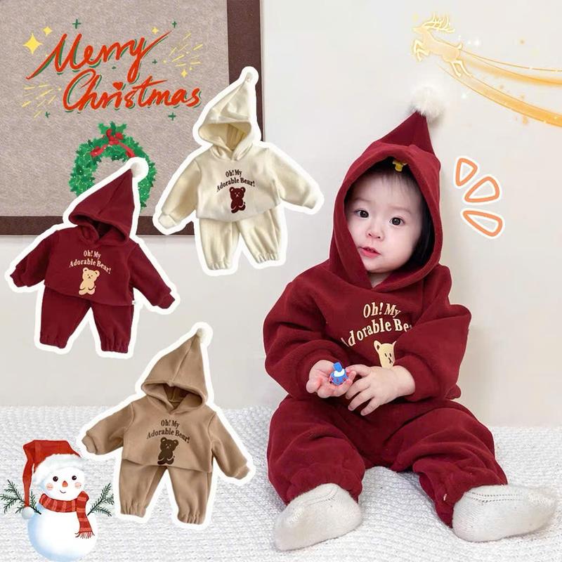  BỘ QUẦN ÁO NỈ BÔNG QUẢ BÔNG GẤU OH DỄ THƯƠNG CHO BÉ TRAI BÉ GÁI 7-14KG 