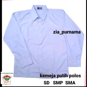 Seragam sekolah - Kemeja Panjang Putih Polos TK/SD/SMP/SMA/KULIAH/KERJA Baju Wanita Pria Nyaman