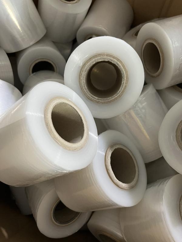 Cuộn màng quấn PE 10cm 600g màng chít bụng quấn hàng