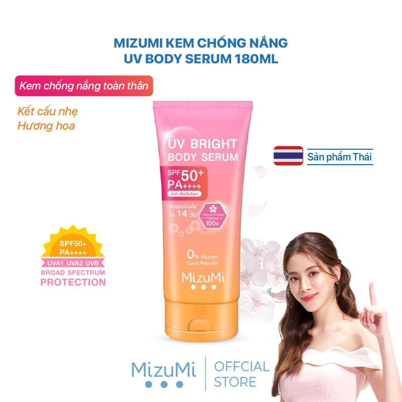 11-15.11 MUA LÀ CÓ QUÀ MizuMi Kem chống nắng hương hoa UV Body Serum 180ml