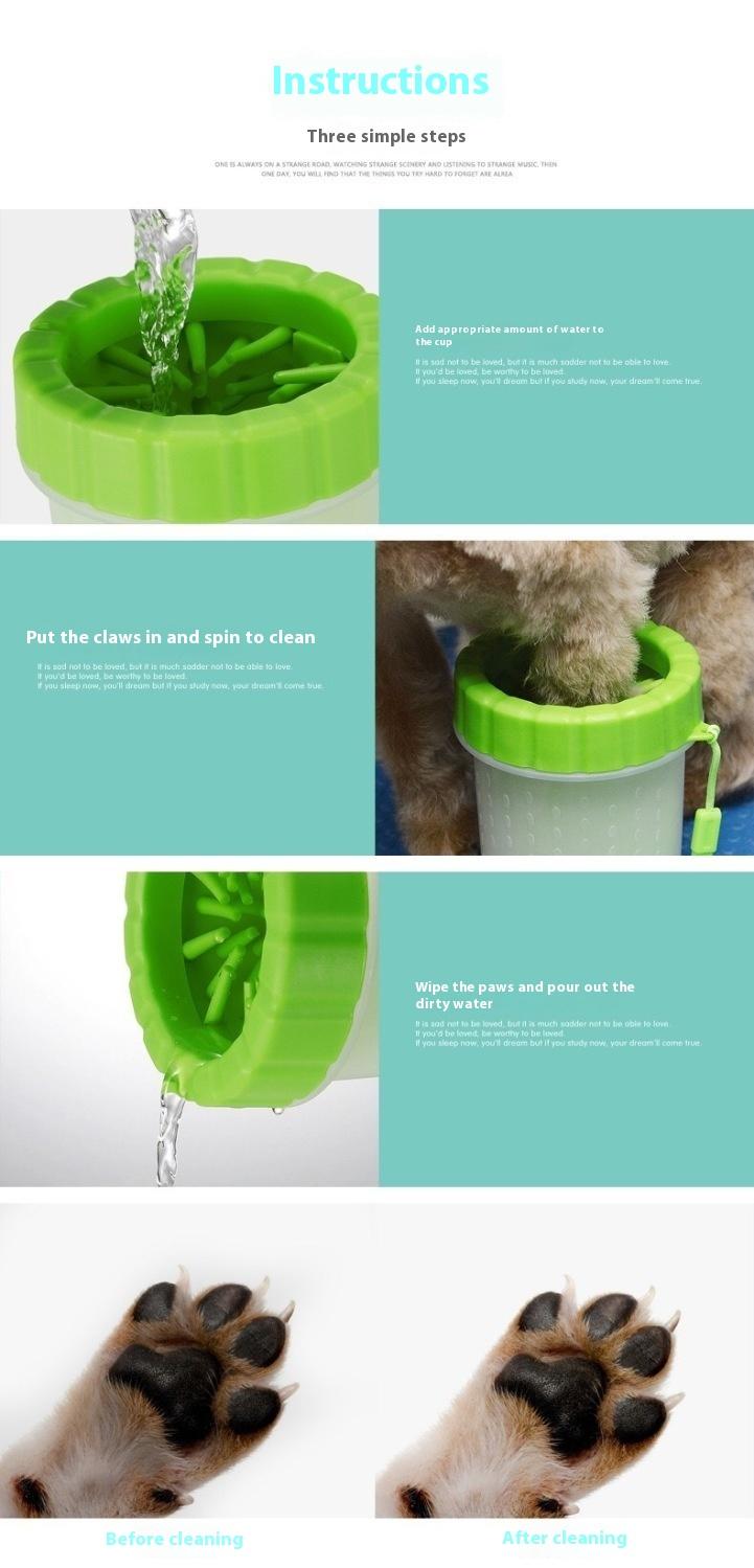 Product Introduction of Pet Foot Washing Cup Dog Foot Massager Teddy Dog Bath Beauty Pet Cleaning Wipe-Free Automatic Foot-Washing Machine 9