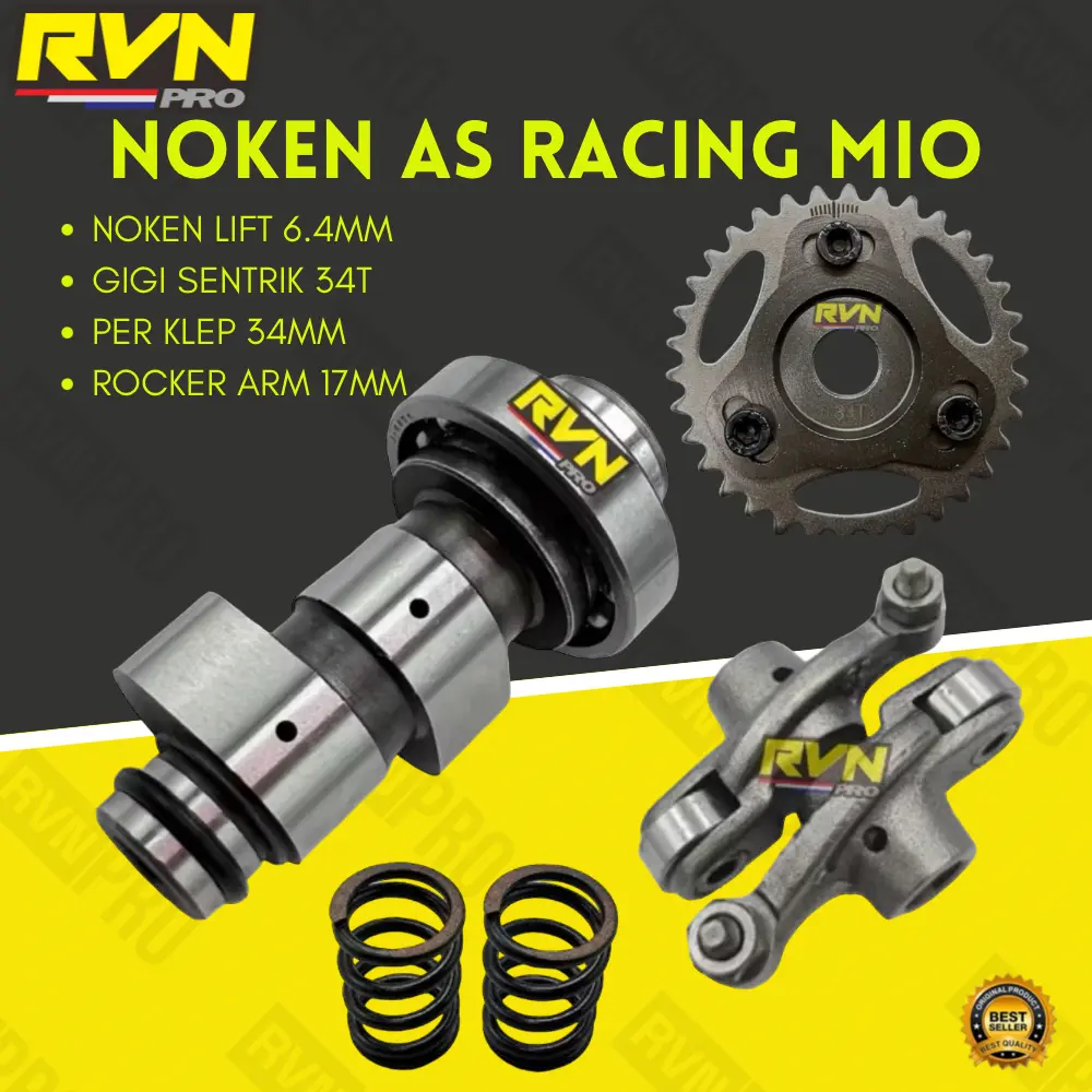PAKETAN NOKEN AS CAM RACING MIO SPORTY MIO SOUL NOUVO FINO KARBU VEGA ZR JUPITER Z ROBOT GIR SENTRIK TIMING GEAR RACING PELATUK PLATUK ROLER ROLLER RACING PER PIR KLEP SWEDIA MIO SPORTY MI