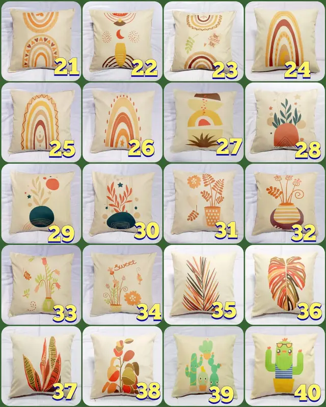 Sarung Bantal kursi ukuran 40x40cm Resleting jepang 7