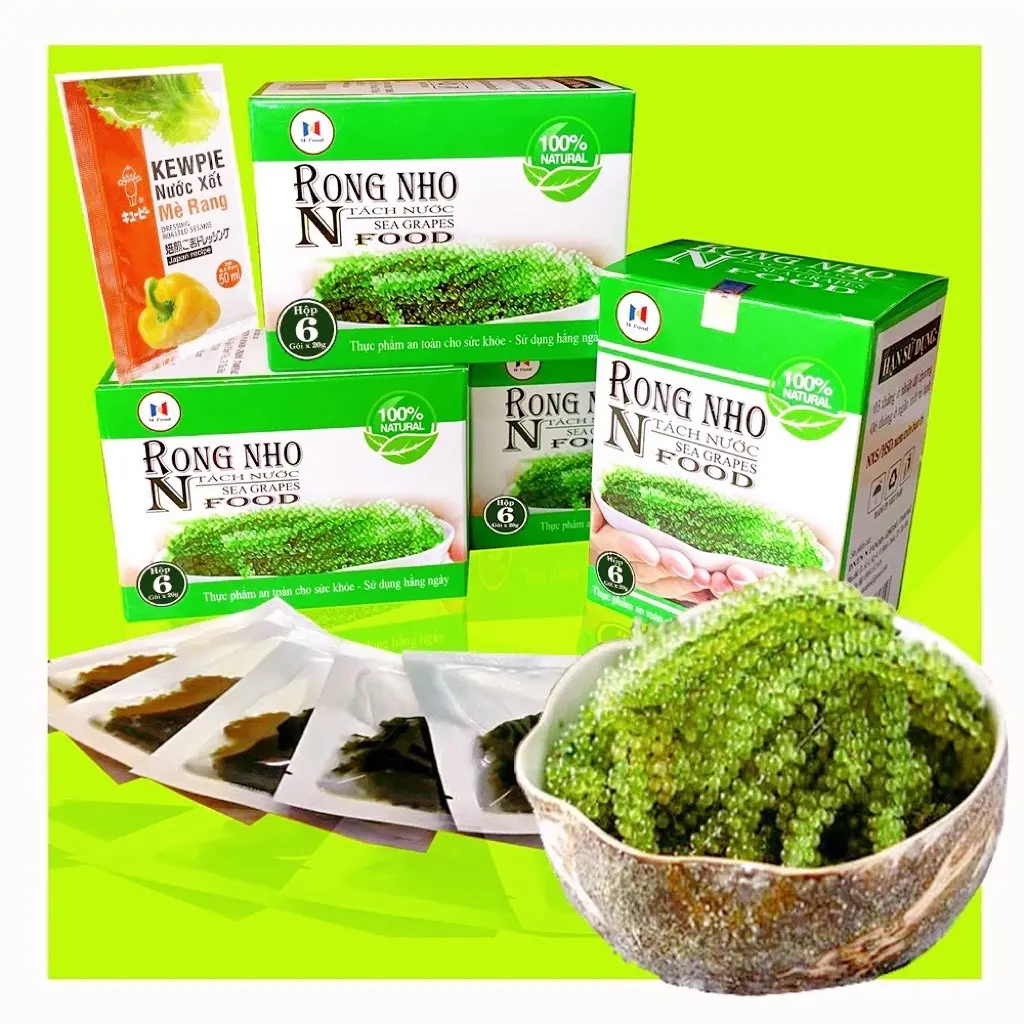 Rong Nho Hộp 6 Gói X 20gram - Tặng 2 Gói Mè Rang 15ml