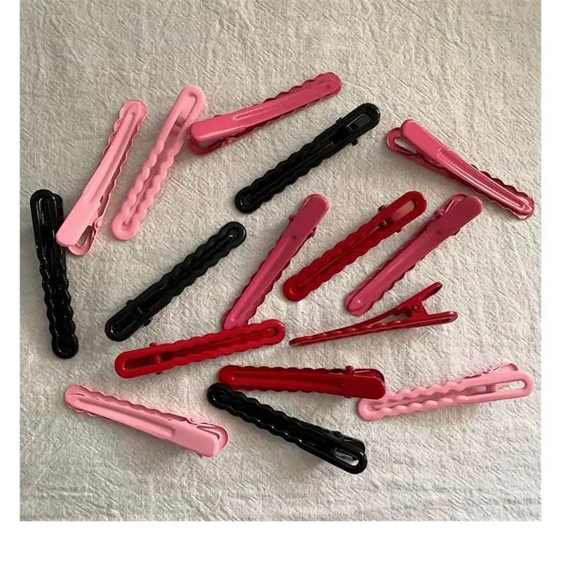 Kẹp Tóc Kim Loại, Màu Pastel Thiết Kế Rỗng Dành Cho Nữ, Đồ Trang Sức Women 3