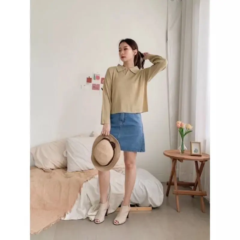 Blouse rajut wanki - collar knit korean style 7