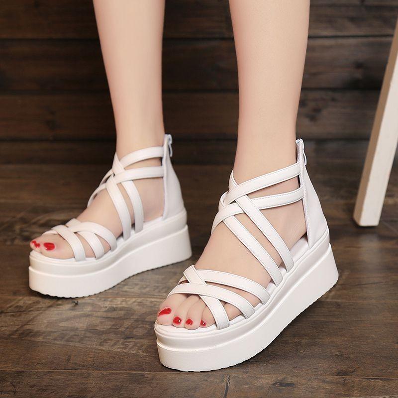 Dép Nữ, Hở Ngón, Dép Cao Gót, Đế Dày, 24 Năm, St 6