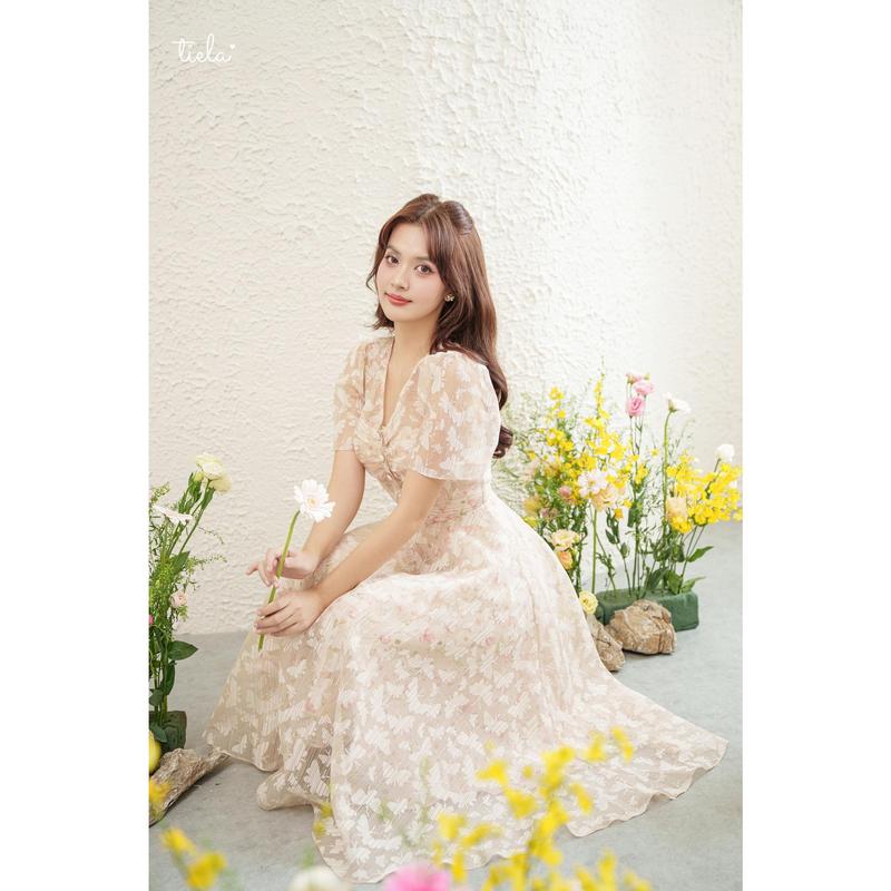 TIELA Đầm váy hoa cổ tim-Helga Dress 2