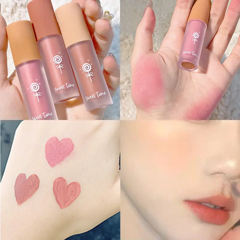 Faiccia Liquid Blush Cherry Transmat Make-up Peach Matte Velvet Multi-Purpose Repair Rouge Nude Makeup Beauty Cosmetic