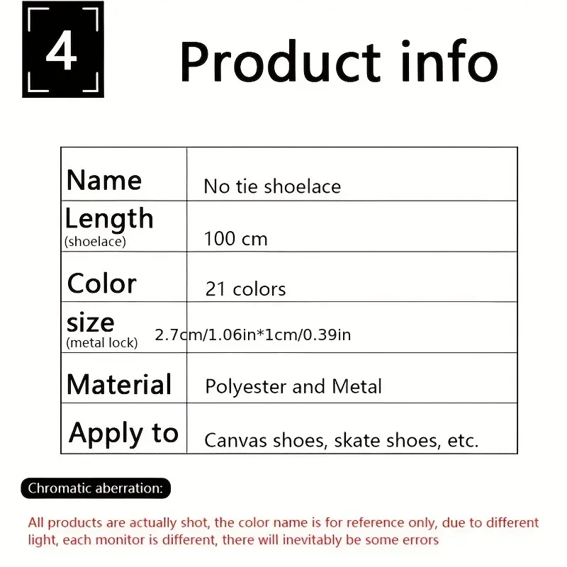 1 Pair No-Tie Shoelaces with Buckles for Sneakers and Sports Shoes Footwear Comfort 5