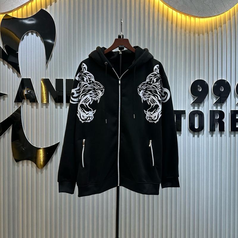 Áo Đen Hổ Trắng Logo To Kim Loại trên mũ nỉ bông hottrend nam nữ boy phố Hoodie
