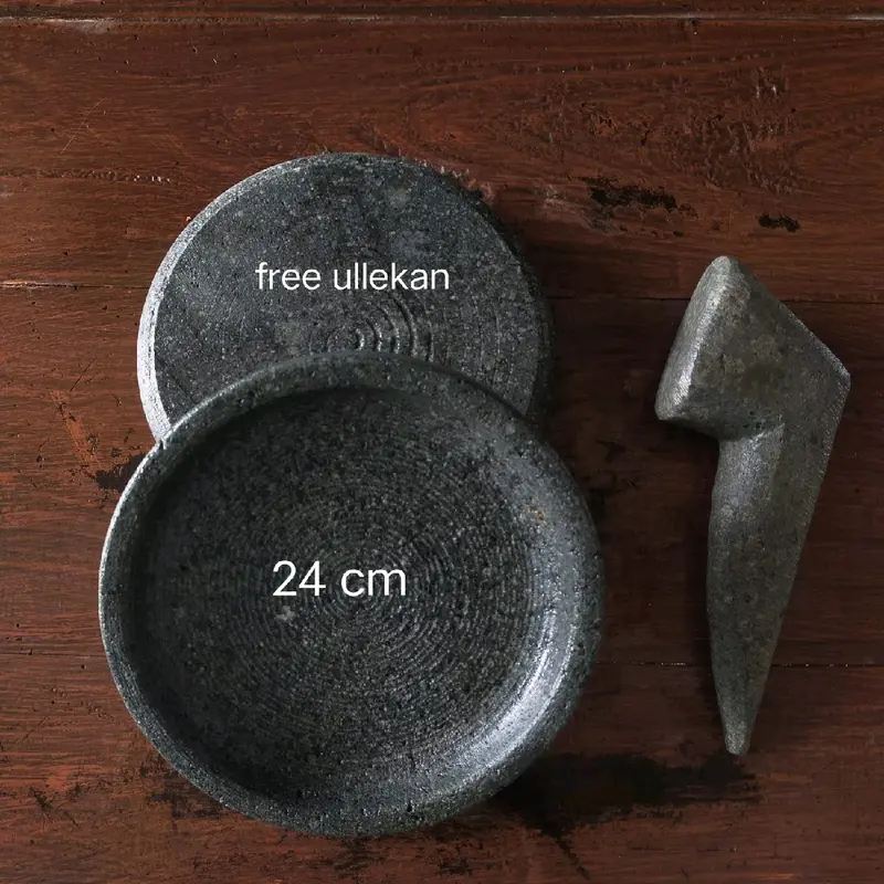 Cobek Batu Asli  24 cm free ullekan Kitchenware 0