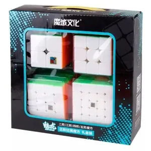 Paket Puzzle Kubus Teka Teki 2x2 3x3 4x4 5x5 Stikerless Moyu Gift Box - Paket Puzzle Kubus Teka Teki