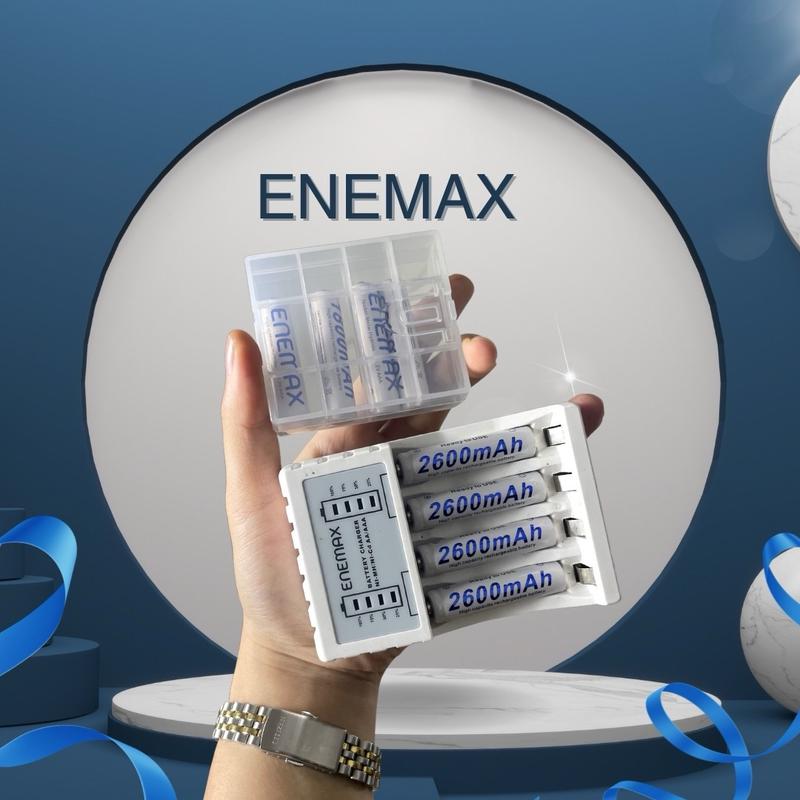 [Deal Live] Bộ Sạc Nhanh Enemax gồm 1 sạc nhanh kèm dây sạc + 8 pin AAA 2600mAh-Sạc nhanh tự ngắt,có báo đèn.Sạc 5-7 tiếng thường dùng cho điều khiển,an toàn,tiết kiệm,dễ sử dụng Pin dự phòng