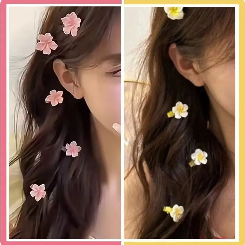 Barret Bunga Sakura Merah Jambu, Gaya Gadis Manis, Plumeria Rubra, Klip Foto, Serba guna, Jepit Rambut Dahi Ins Sisi, Klip Bang Clips Bead