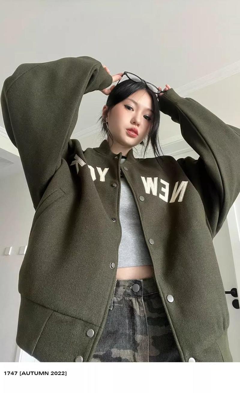 Product Introduction of Menswear Jacket Trendy Spring and Autumn New Basic Short [NewYork] Printed Jacket Men & Women Trendy Baseball Jacket Cotton and Thickening 11