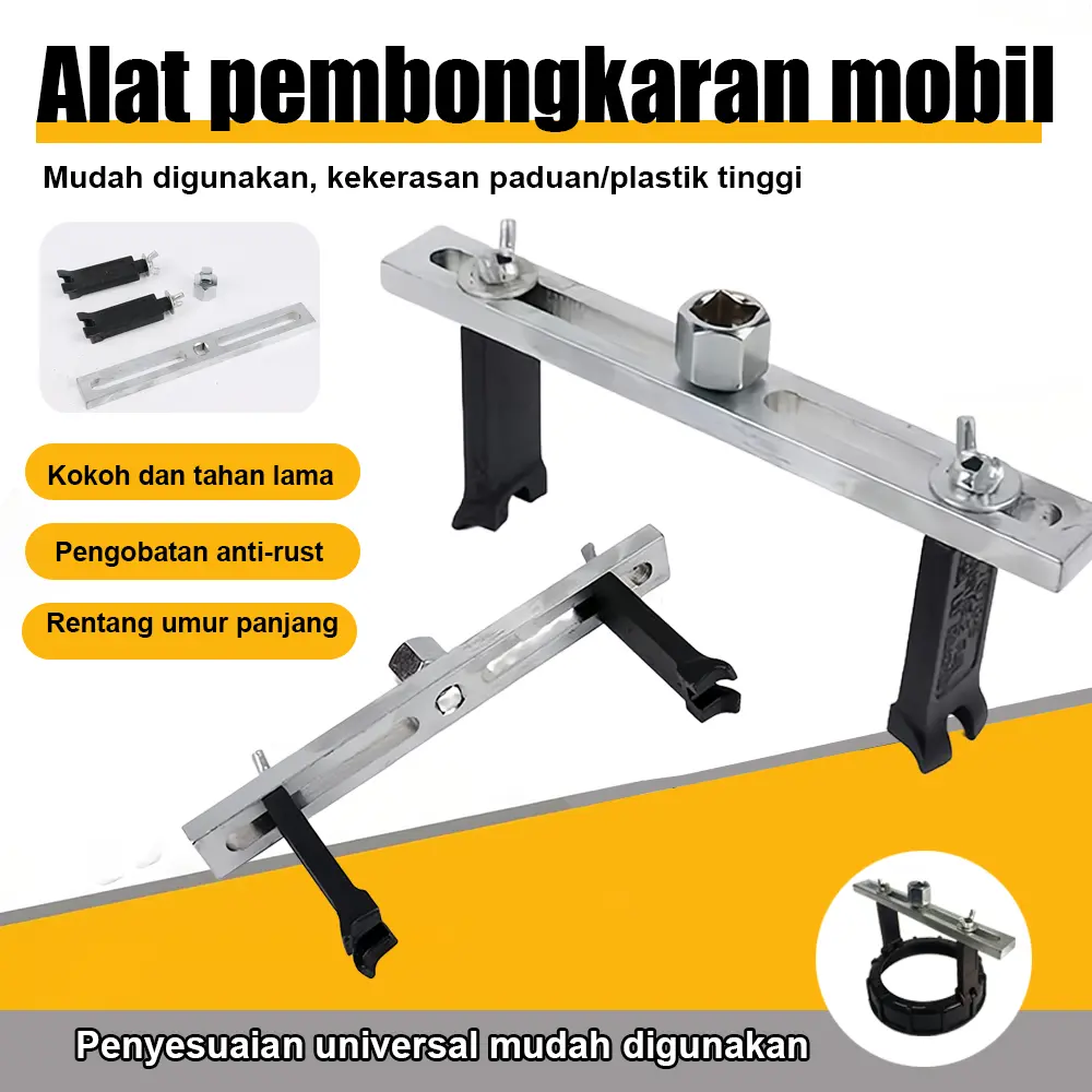 Kunci Fuel Pump Fuel Pump Removal Tool Fuel Tank Lid Wrench Alat Kunci Pembuka Cover Tanki Pompa Bensin Dapat Diatur Alat Pembongkaran Mobil