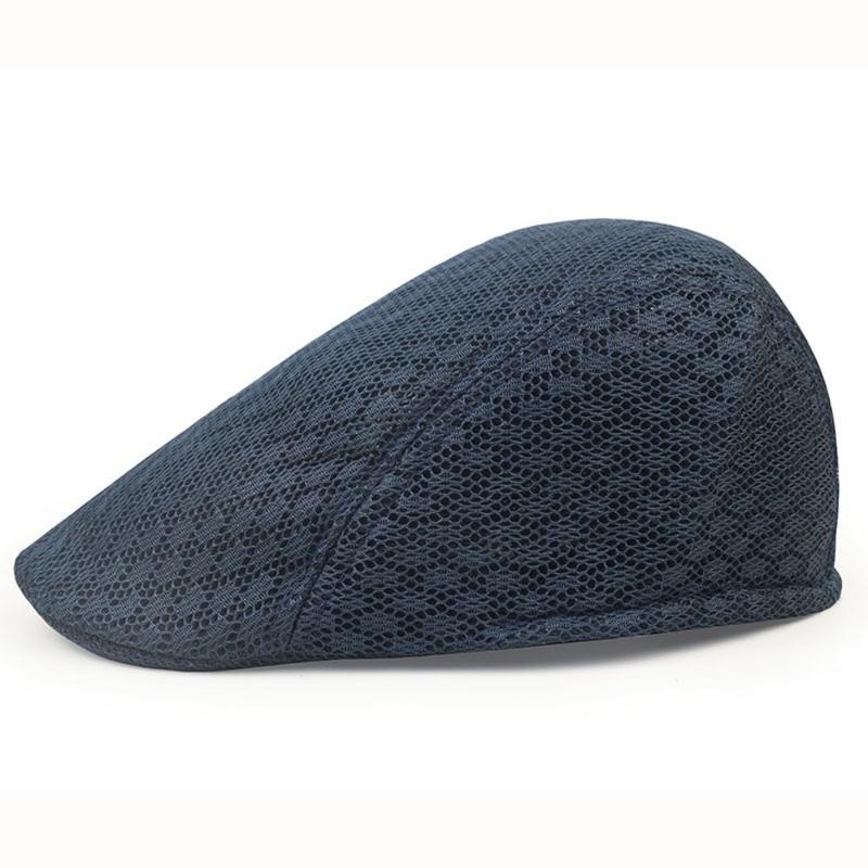 Product Introduction of Casual Korean Version Duck Tongue Hat Hollow Breathable Mesh Berets Solid Color Forward Hat Unisex 12