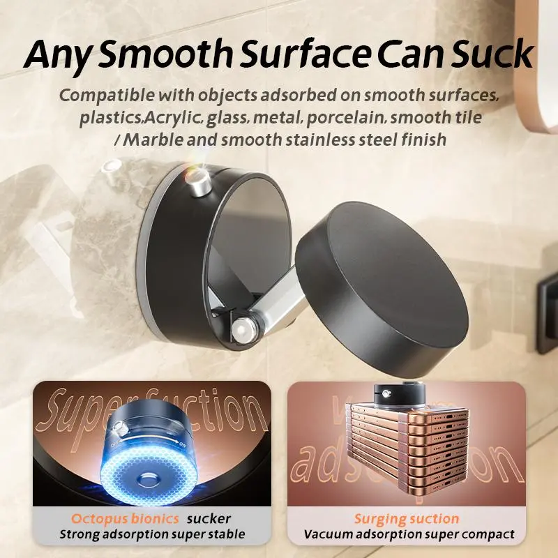 Multifunctional Vacuum Suction Cup Phone Holder, Foldable Magnetic Suction Phone Holder, Phone Accessories for Home Office, Phone Holder 6