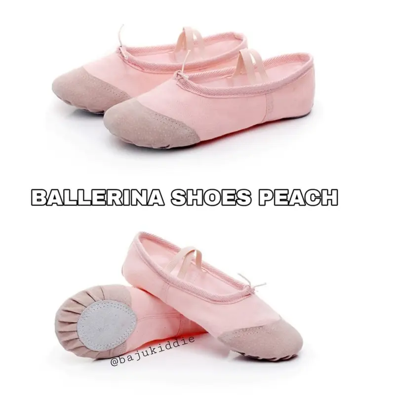 BAJUKIDDIE BALLERINA SHOES sepatu balet kanvas nari tarian dansa anak Wanita 2