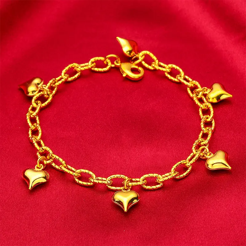 Vietnam Placer Gold Women's Fashion Cross-Border Sold Jewelry Wholesale Women's Love Suit Chain Wholesale