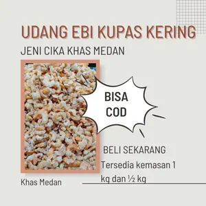 UDANG EBI KUPAS KERING/KHAS MEDAN Alami