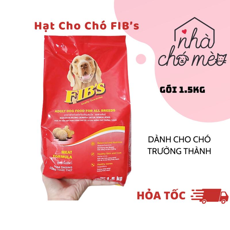 [Fib 1.5kg] Thức Ăn Hạt Cho Chó Fib's Gói 1.5kg 0