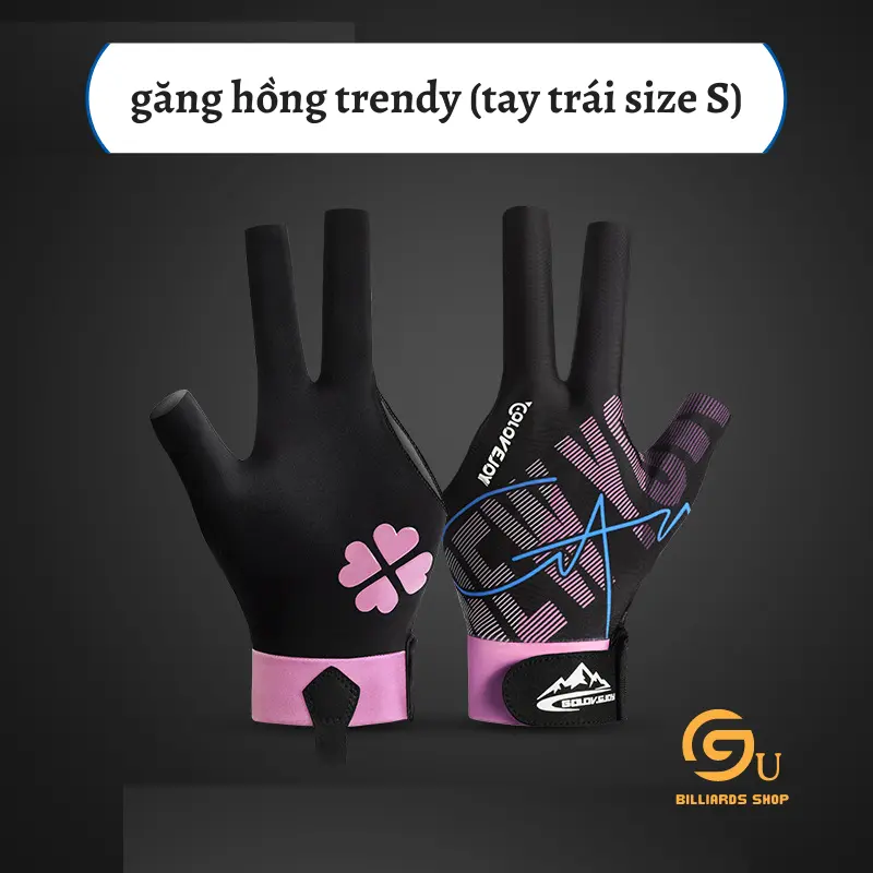 Găng tay bida hở ngón GOLOVEJOY trendy phong cách dành cho nam nữ