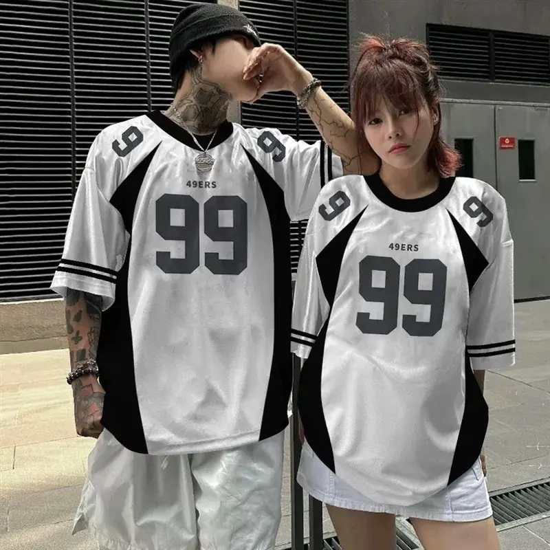 American Football Premium Jersey Rugby Basketball Baseball Edition HIPHOP Printed Fashion Short Sleeve Men Women Oversize Top