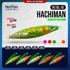 Umpan Pancing Ultra Hachiman Markiman Metal Jig GID Glow In The Dark  Micro Jig 3D Eye Fishing Lure Cast Jig Jigging Umpan Pancing Mackerel Bass Tuna