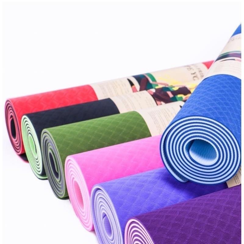Thảm Tập Yoga Chống Trượt Dày 6mm, Thảm Tập Thể Dục, Thảm Thập Yoga Tại Nhà, Thảm Tập Gym Cao Cấp chất liệu TPE-Màu Ngẫu Nhiên 2