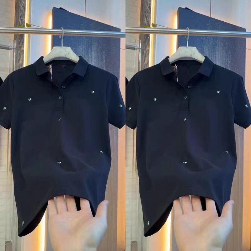 Áo Polo Thêu, Thương Hiệu Thời Trang Giá Cả Phải Chăng Và Sang Trọng, Dành Cho Nam Giới, Thích Hợp Cho Mùa Hè, Phong Cách Trẻ Trung Hợp Xu hướng Dáng Ôm, Cổ Bẻ Áo, Áo Phông ngắn Tay Áo, Thời Trang 3