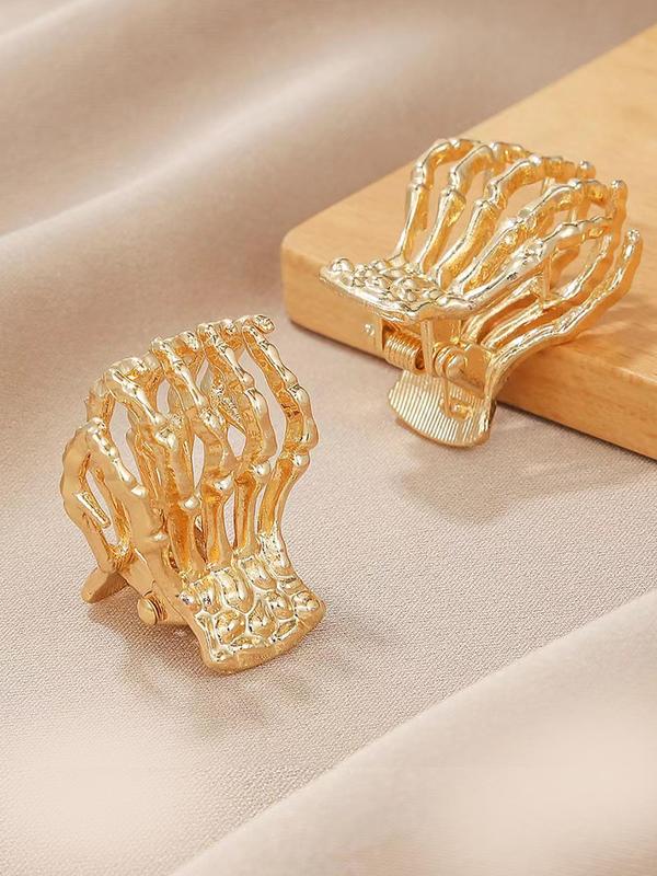 Fashionable Skeleton Hand Design Hair Claw Clip (1 Pair), Gifts for Her, Casual and Versatile Hair Accessories for Women & Girls, Trendy Accessories for Party and Daily Life Halloween 6