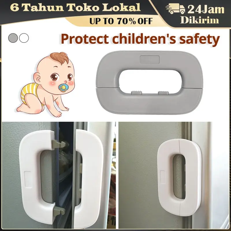 Baby Safety Lock / Pengaman Pintu Kulkas Serbaguna / Pengunci Pintu Tambahan 0