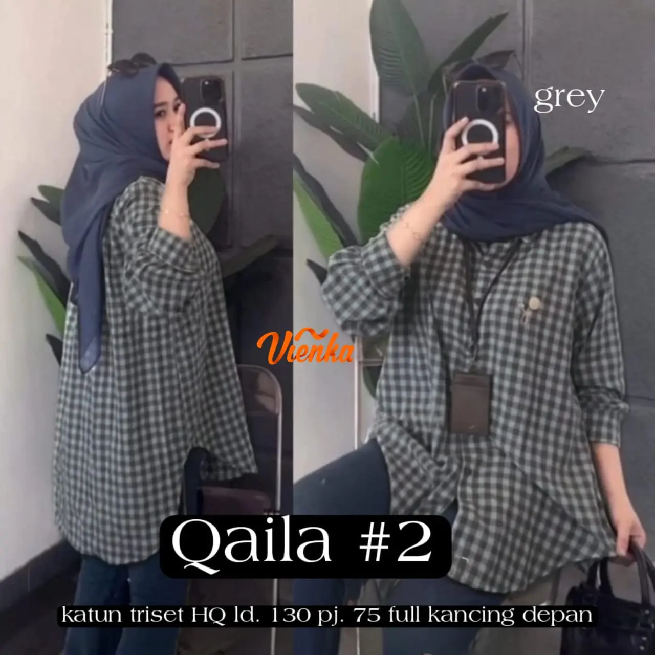 QAILA #2 KEMEJA JUMBO KATUNTRISET LD 130 XXXL