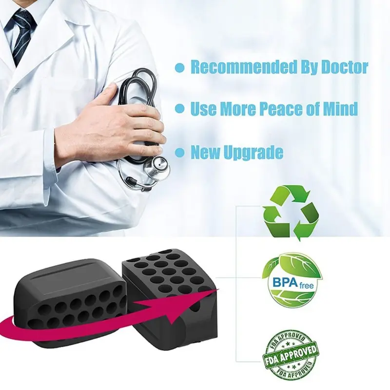 Dụng Cụ Tập Hàm Bằng Silicon, Bộ 4 Cái, Không Chứa BPA, Dụng Cụ Tập Cơ Mặt, Dụng Cụ Tập Đường Hàm Hình Quả Quất, Dụng Cụ Tập Mặt Mạnh Mẽ, Dành Cho Nam Và Nữ 6