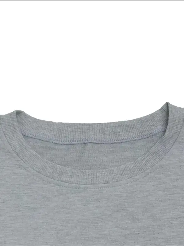 Men's Regular Fit Letter & Striped Print Round Neck Sweatshirt, Casual Long Sleeve Crew Neck Pullover for Daily Wear, Fashion Men's Top for All Seasons 8