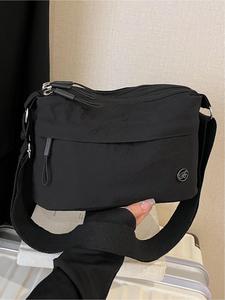 Bolso bandolera con cremallera multicapa de moda para mujer, bolso de hombro versátil informal para uso diario, bolso de viaje de moda para todo fósforo