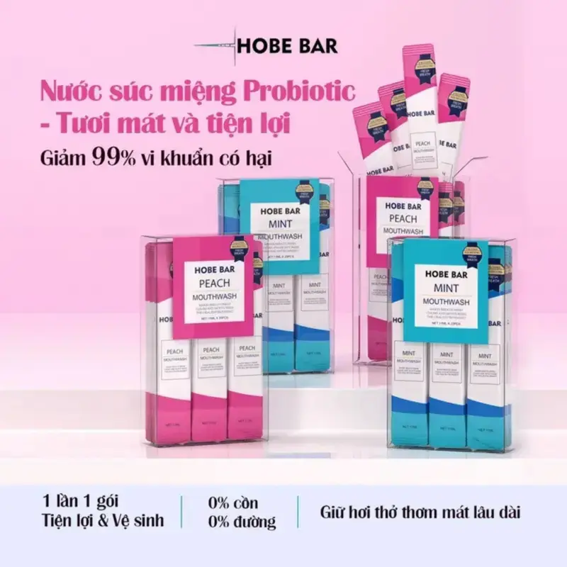 Nước Súc Miệng HOBEBAR Giúp Hơi Thở Thơm Mát Hỗ Trợ Cải Thiện Sức Khỏe Răng Miệng 0