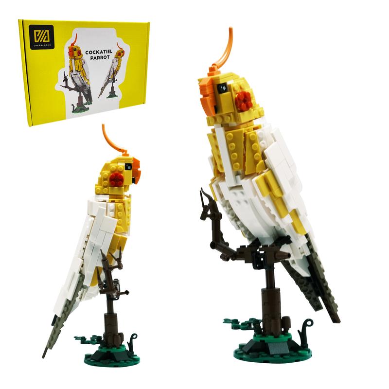 LUXEBLOCKS White Cockatiel Parrot Building Blocks Kit | 331pcs Original ...