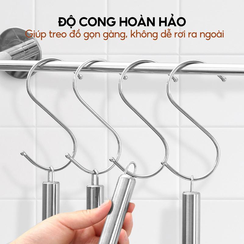 Móc Chữ S Inox Cao Cấp Đa Năng Treo Đồ Siêu Chắc Nhiều Kích Thước 7