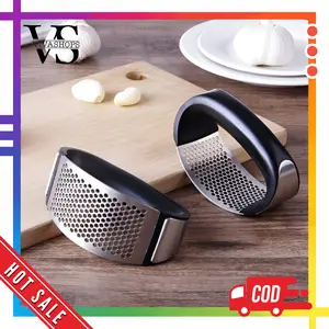 Alat Penghancur Bawang Putih Garlic Press Stainless Steel Alat Peras / Alat penghalus bawang Genggam