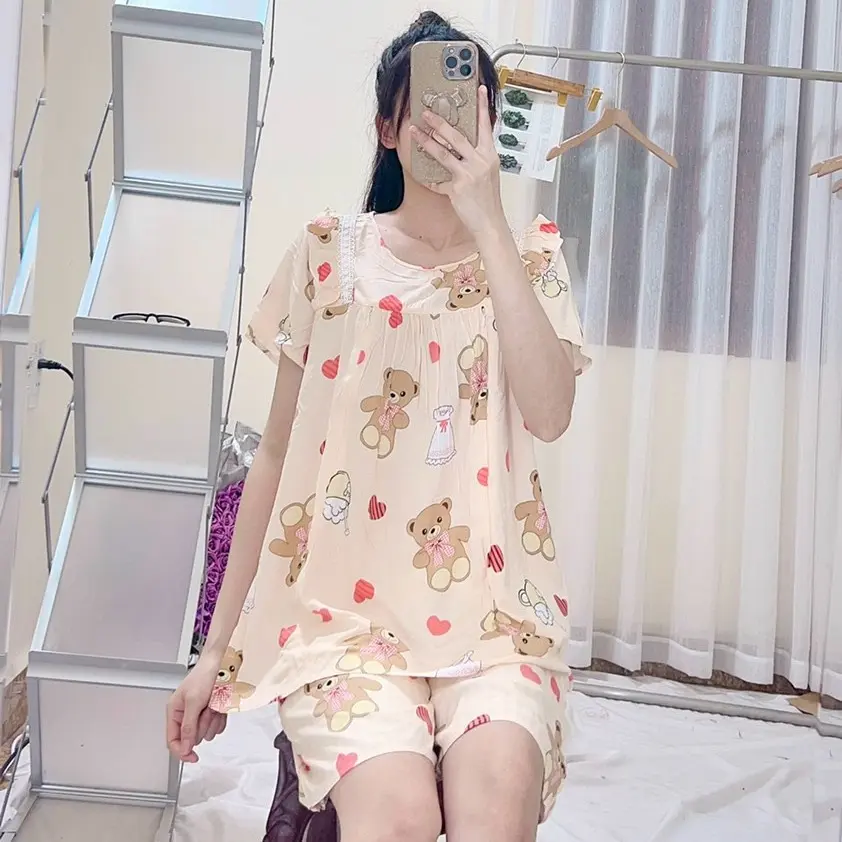 Bộ Lanh Mặc Nhà Chất Siêu Mát, Mèm Nhẹ Mặc Bầu Và Sau Sinh.