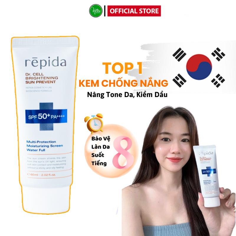  Kem Chống Nắng Repida kcn nâng tone Kem Chống Nắng kiềm dầu dành cho da mặt 60ml Làm Đẹp Da Skincare Women Nữ 