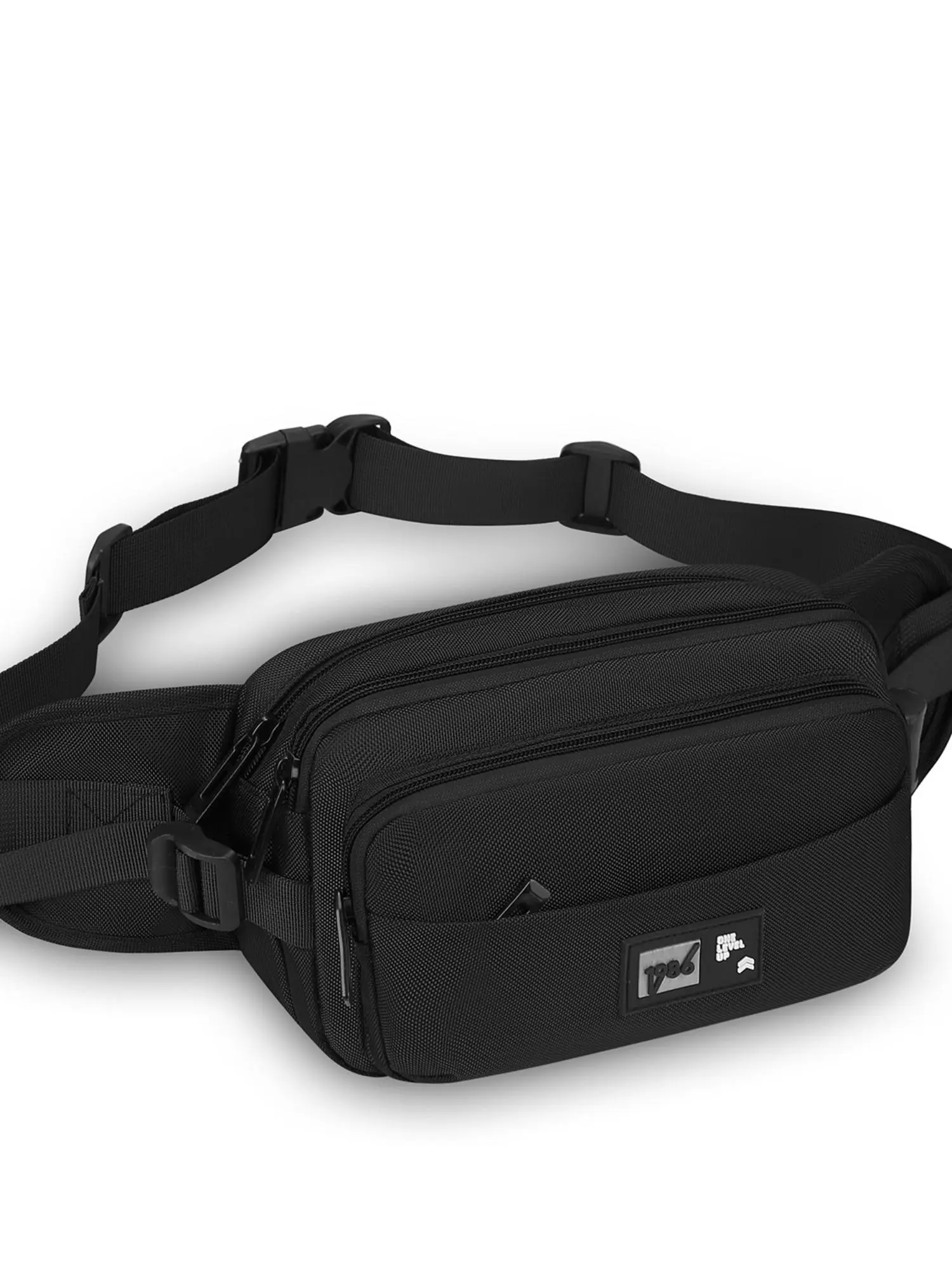 Men's Casual Plain Waterproof Crossbody Bag, Large Capacity Outdoor Sports Bag, Multi-layer Business Bag for Work & Commute, Cycling Travel