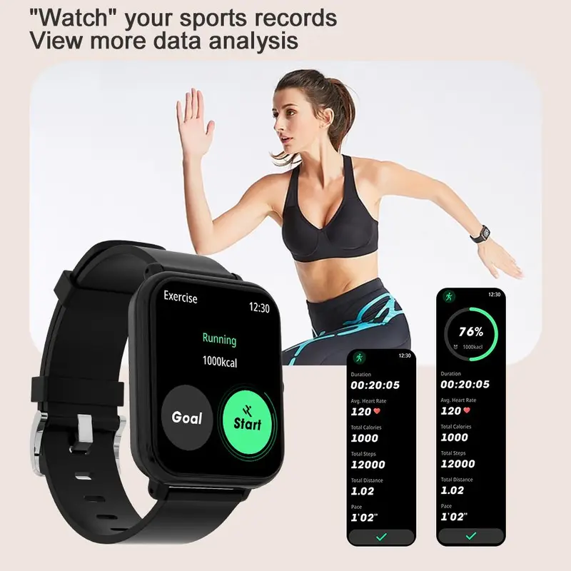 Smart Watch, 1 Count Smartwatch Fitness Tracker With Heart Rate & Sleep Tracking For iPhone & Android Phones, Wearable Devices, Waterproof Digital Watch, Stocking Fillers Gift 4