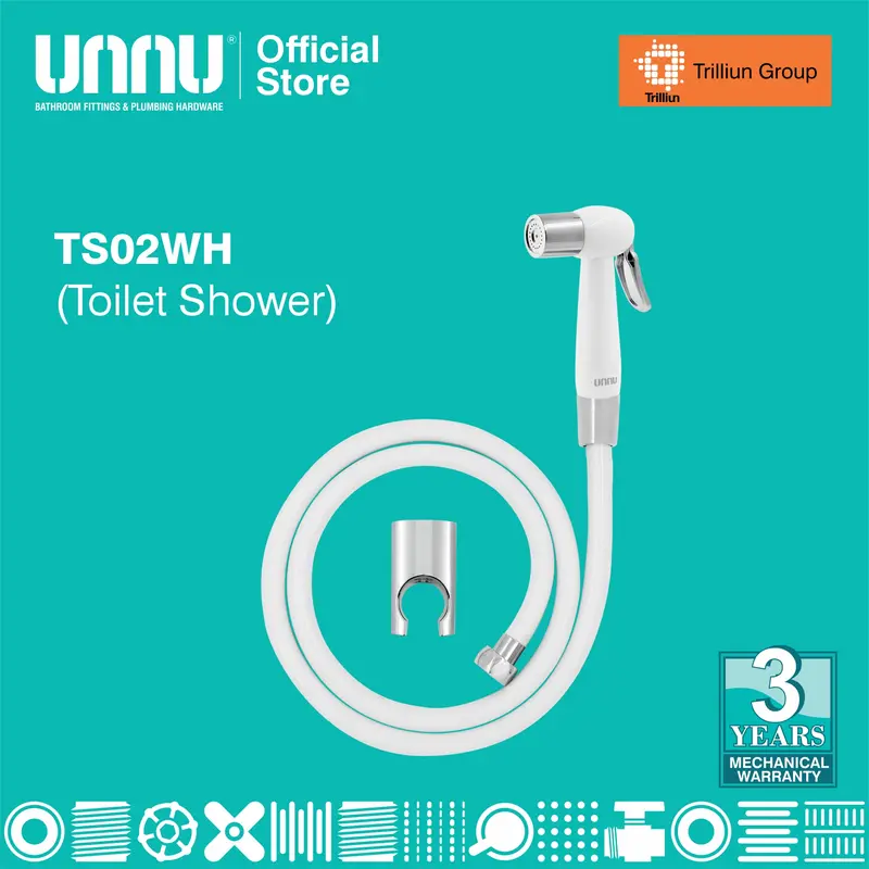 UNNU Jet Shower Toilet Bidet Closet - TS02WH White 0